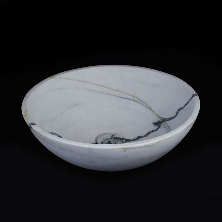 Calacatta Jade Marble Round Honed Basin