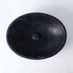 Nero Marquina Marble Oval Honed Stone Basin 1018