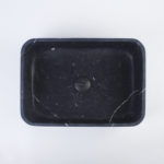 Nero Marquina Marble Rectangular Honed Stone Basin 1217
