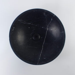 Nero Marquina Marble Round Honed Basin 1110