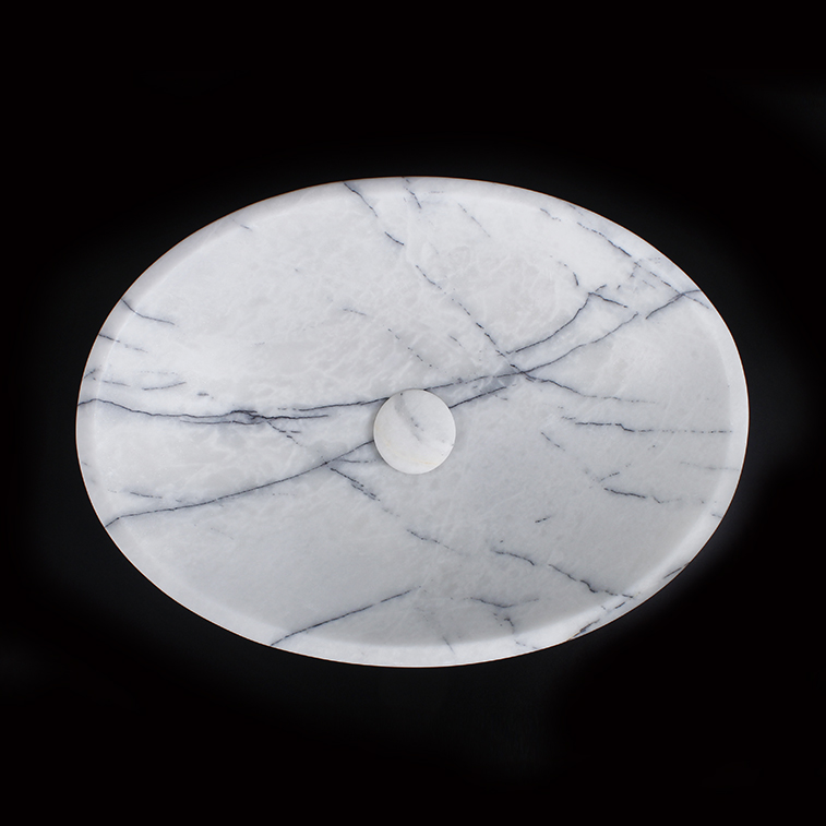 New York Marble Oval Honed Stone Bowl 913