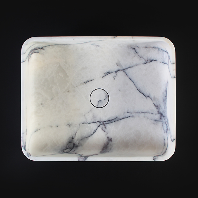 New York Marble Rectangular Honed Stone Sink 1417