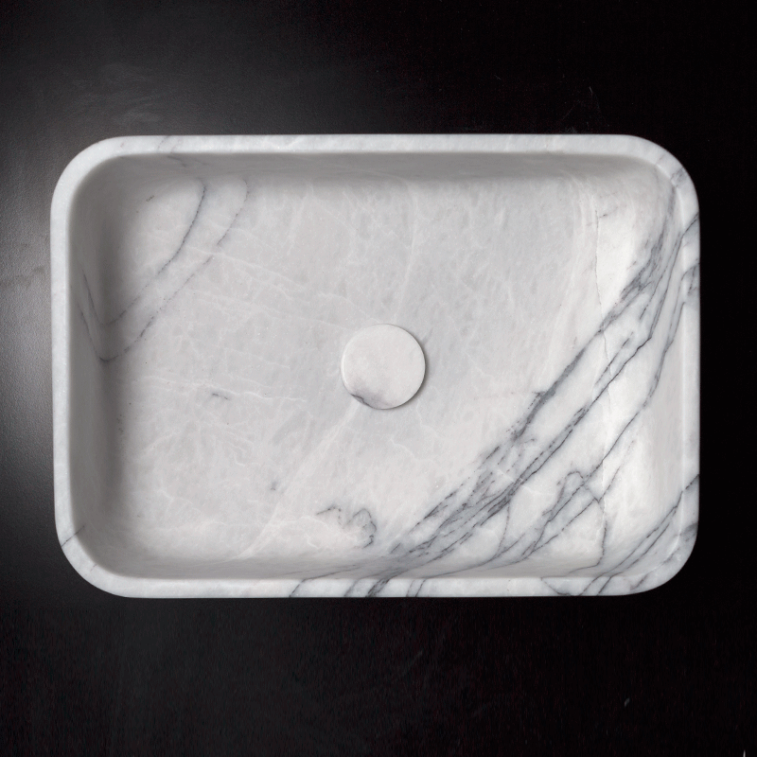 New York Marble Rectangular Honed Stone Sink 37