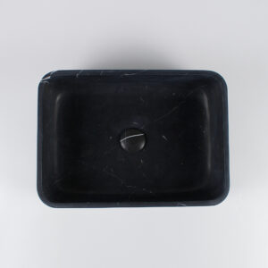 Nero Marquina Marble Rectangular Honed Stone Bowl 835