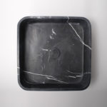 Nero Marquina Marble Square Honed Stone Bowl 231