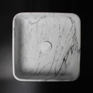 Arabescato Marble Square Honed Stone Sink 223