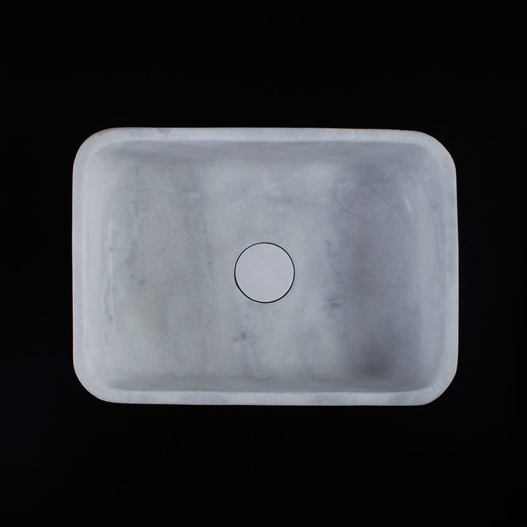 Bianco Serena Marble Rectangular Honed Basin 1221