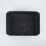 Nero Marquina Marble Rectangular Honed Stone Bowl 1225