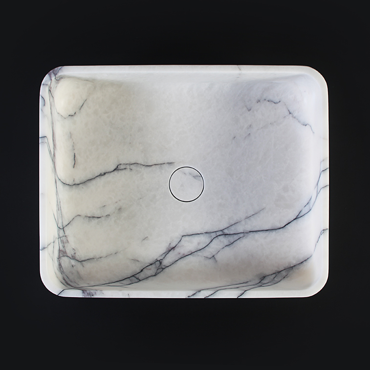 New York Marble Rectangular Honed Stone Basin 1418