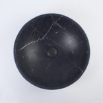 Nero Marquina Marble Round Honed Stone Basin 1204