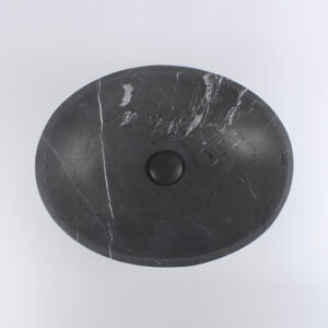 Pietra Grey Limestone Oval Honed Stone Basin 905