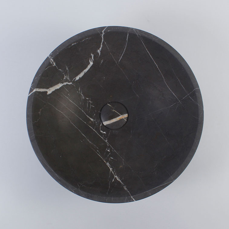 Pietra Grey Limestone Round Honed Stone Bowl 1301