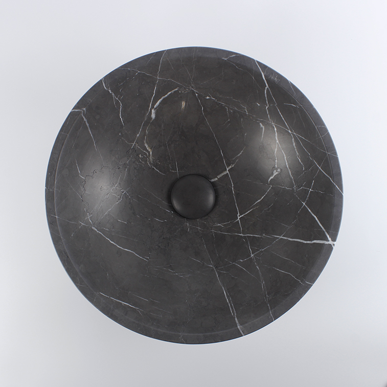 Pietra Grey Limestone Round Honed Stone Basin 901