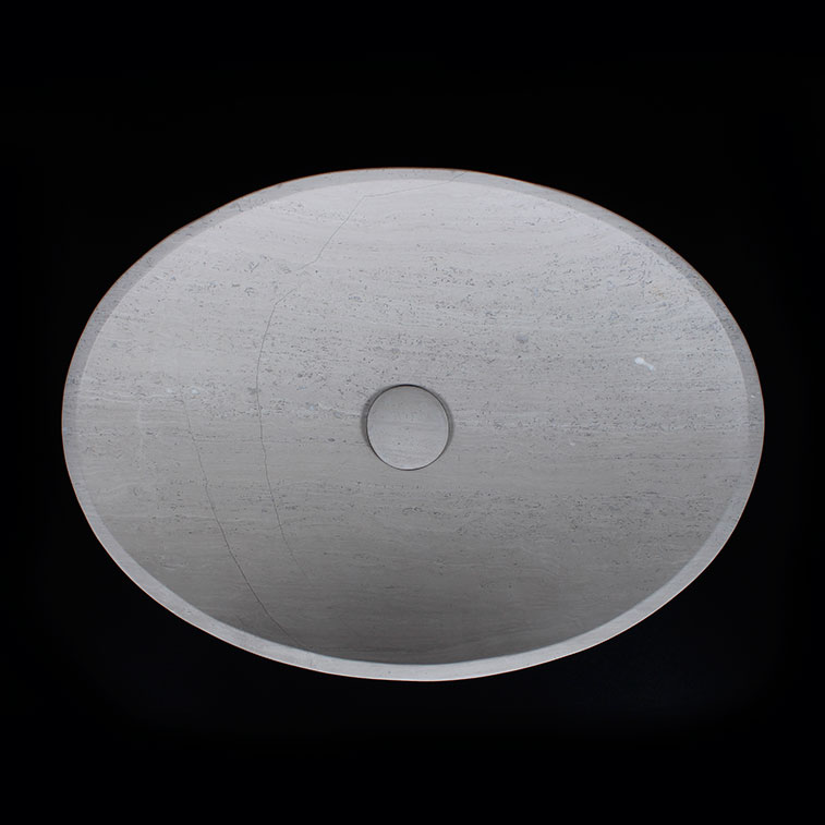 Serpeggiante Marble Oval Honed Stone Bowl 805