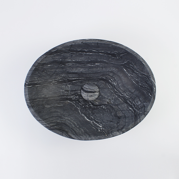 Jurassic Marble Oval Honed Stone Basin 1210