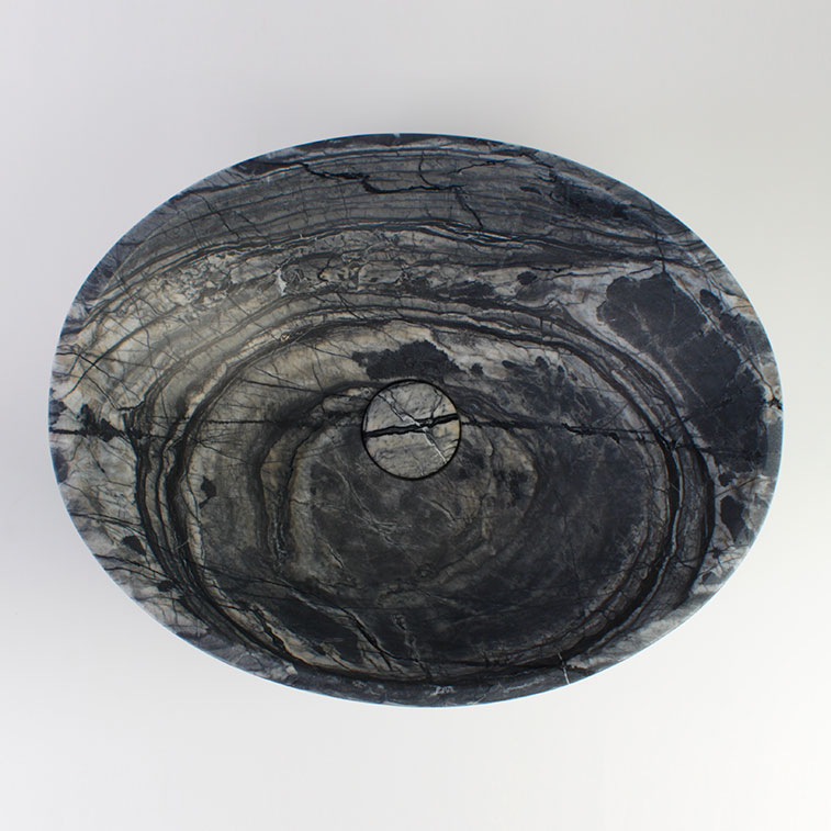 Jurassic Marble Oval Honed Stone Basin 625