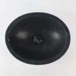 Nero Marquina Marble Oval Honed Undermount Stone Basin 754