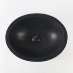 Nero Marquina Marble Oval Honed Undermount Stone Basin 755