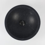 Nero Marquina Marble Round Honed Undermount Stone Basin 749