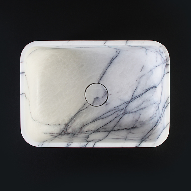 New York Marble Rectangular Honed Stone Bowl 1410