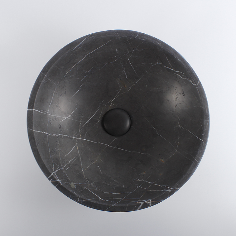 Pietra Grey Limestone Round Honed Stone Basin 904