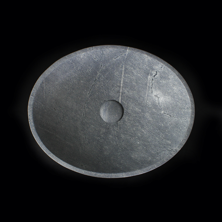 Atlantic Granite Honed Oval Stone Bowl 1012