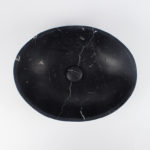 Nero Marquina Marble Oval Honed Stone Basin 1022