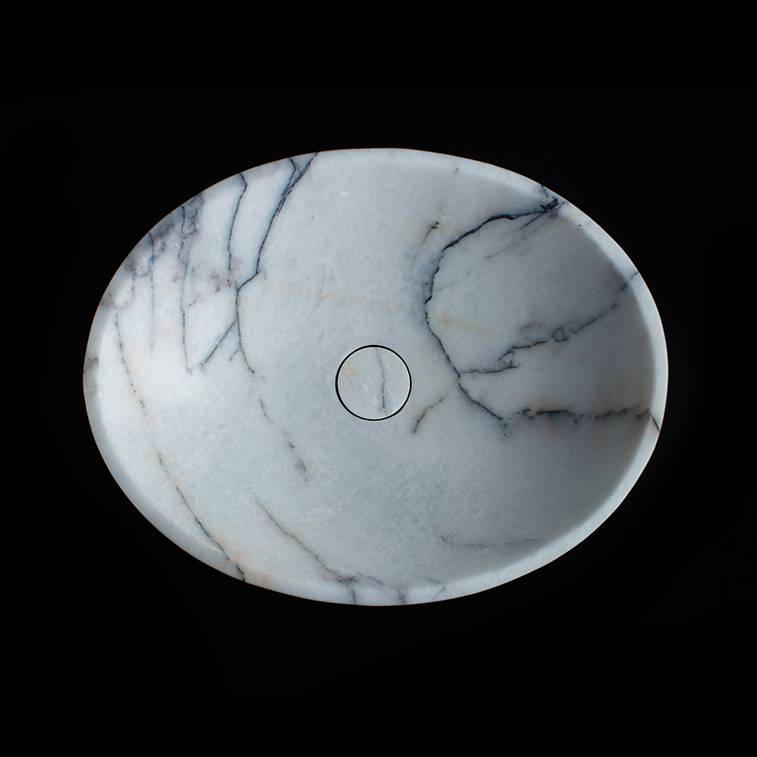 New York Marble Oval Honed Stone Basin 1307