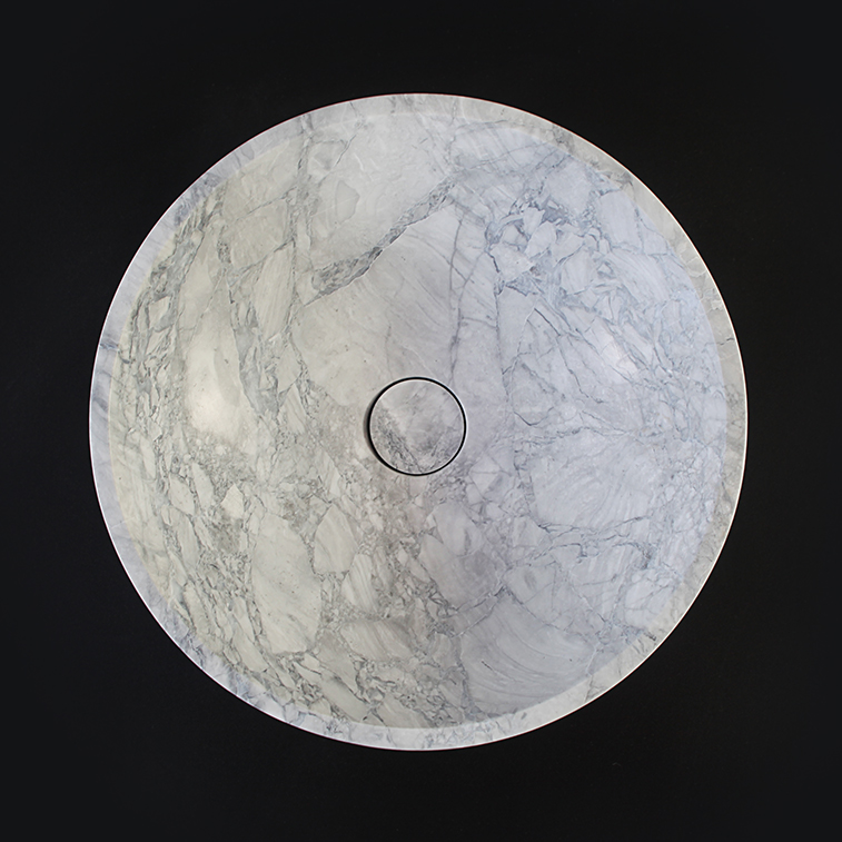Super White Granite Honed Round Stone Basin 1401