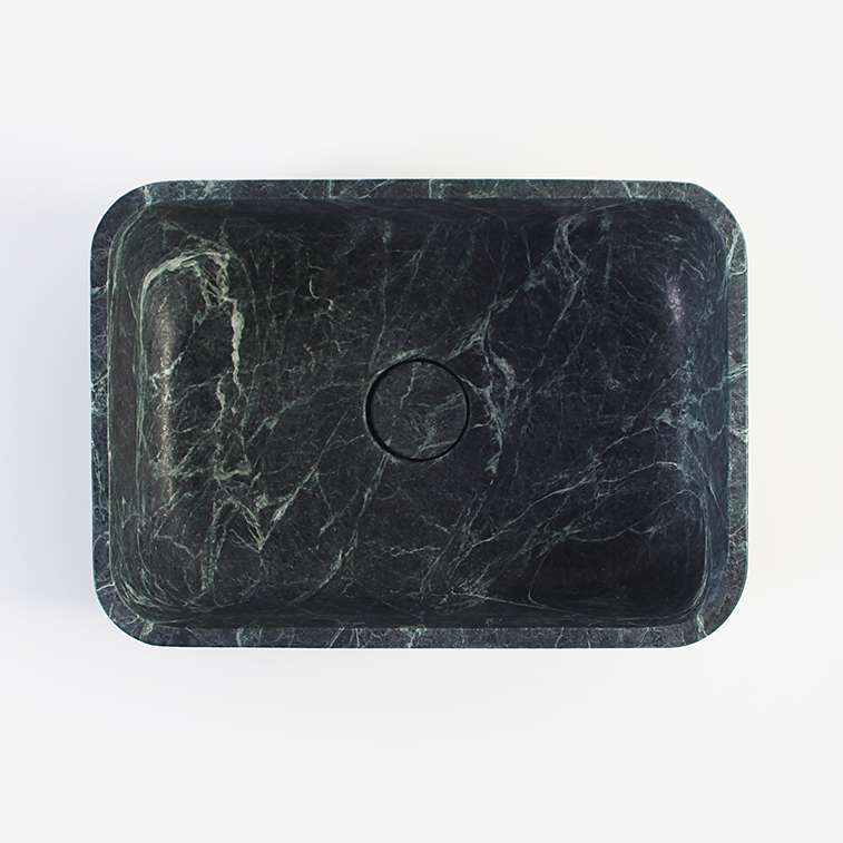 Verde Tinus Marble Rectangular Honed Stone Basin 1406