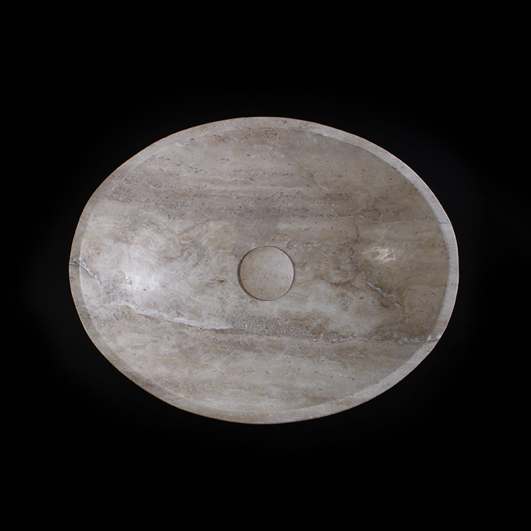 Travertine Classico Marble Oval Honed Basin 1107