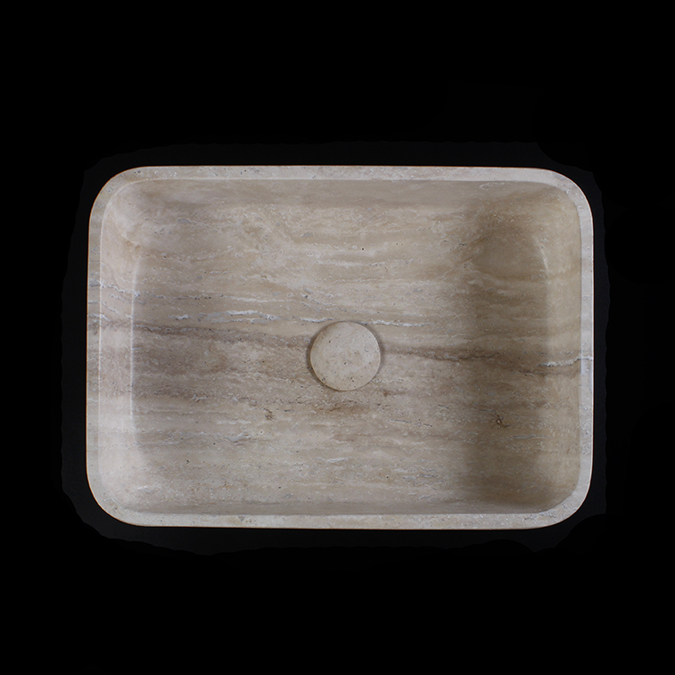 Travertine Classico Marble Rectangular Honed Basin 1119