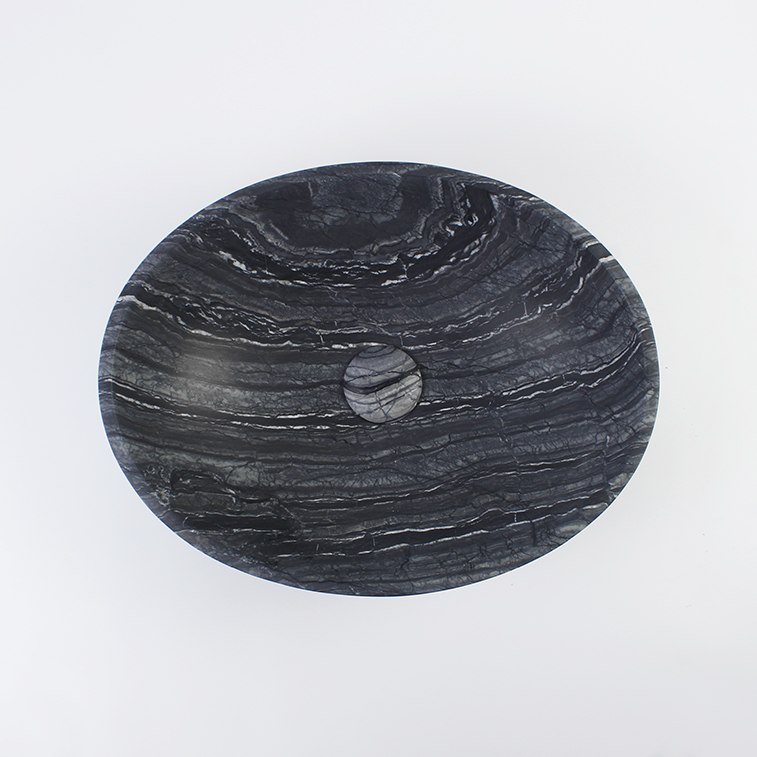 Jurassic Marble Oval Honed Stone Basin 1215