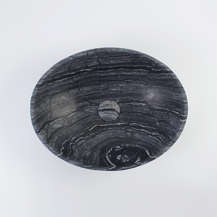 Jurassic Marble Oval Honed Stone Basin 1220