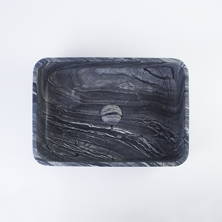 Jurassic Marble Rectangle Honed Stone Basin 1226