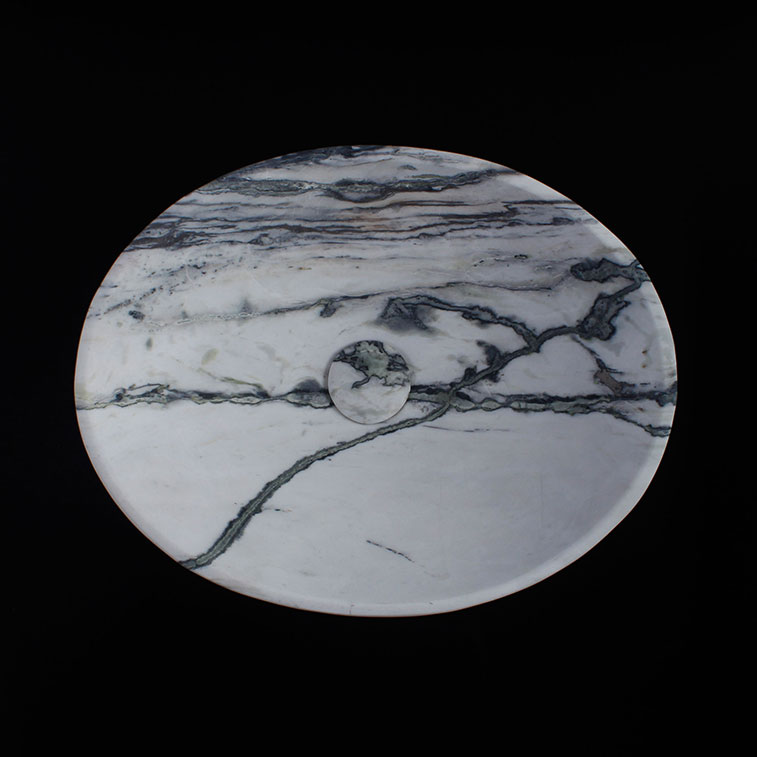 Calacatta Jade Marble Oval Honed Basin 1405