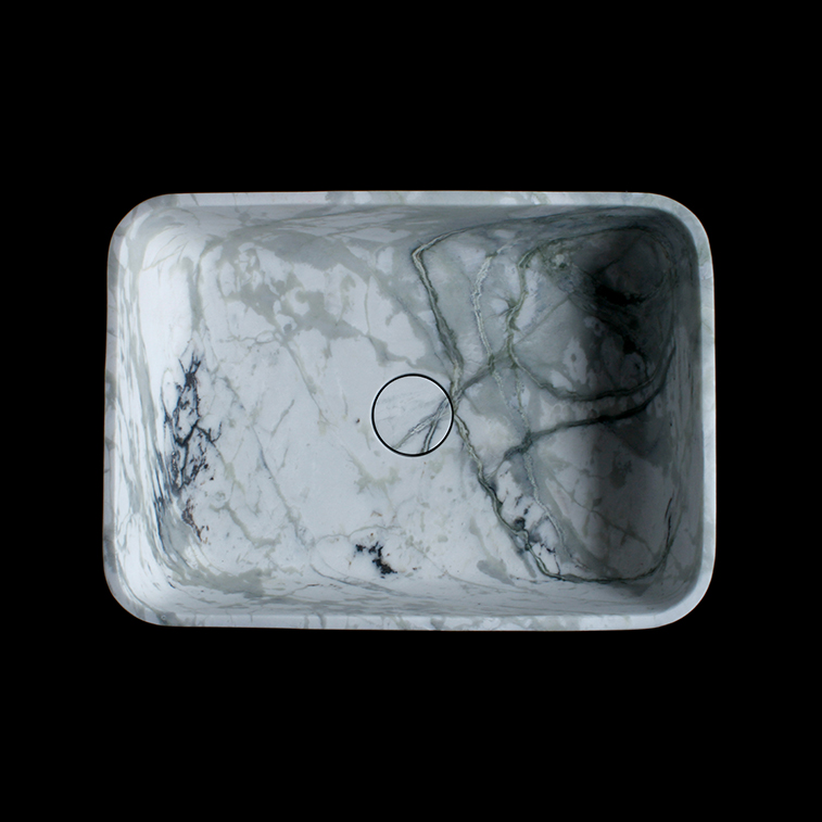 Calacatta Jade Marble Rectangular Honed Basin 1329