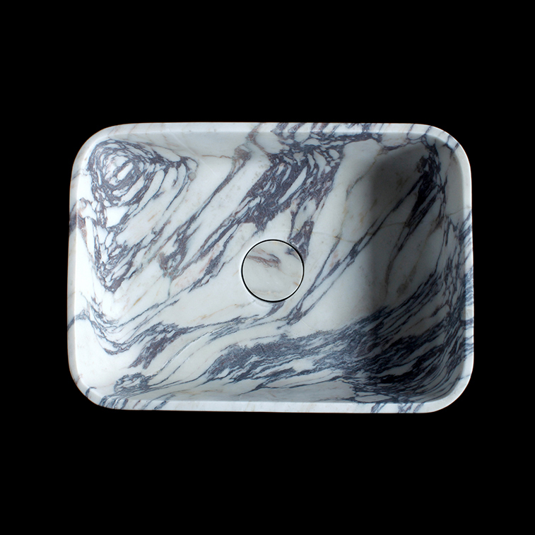 Calacatta Viola Marble Rectangular Honed Basin 1314