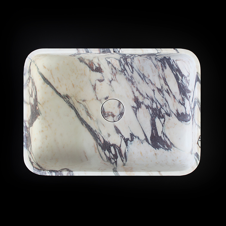Calacatta Viola Marble Rectangular Honed Basin 1431