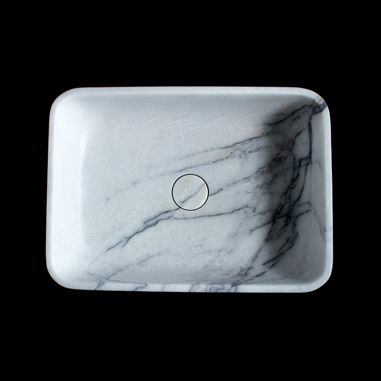 New York Marble Rectangular Honed Stone Basin 1323