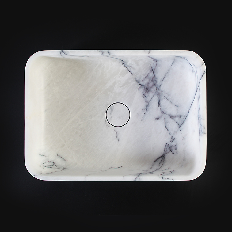 New York Marble Rectangular Honed Stone Basin 1413