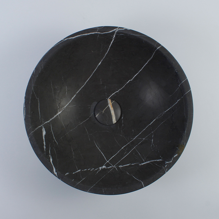 Pietra Grey Limestone Round Honed Stone Bowl 1302