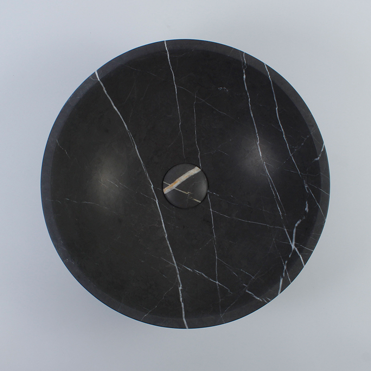 Pietra Grey Limestone Round Honed Stone Bowl 1303