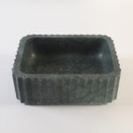 Fluted Verde Green Marble Rectangular Honed Stone Basin 1330