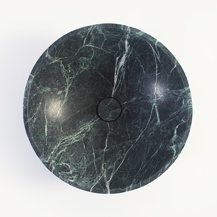 Verde Tinus Marble Round Honed Basin 1401