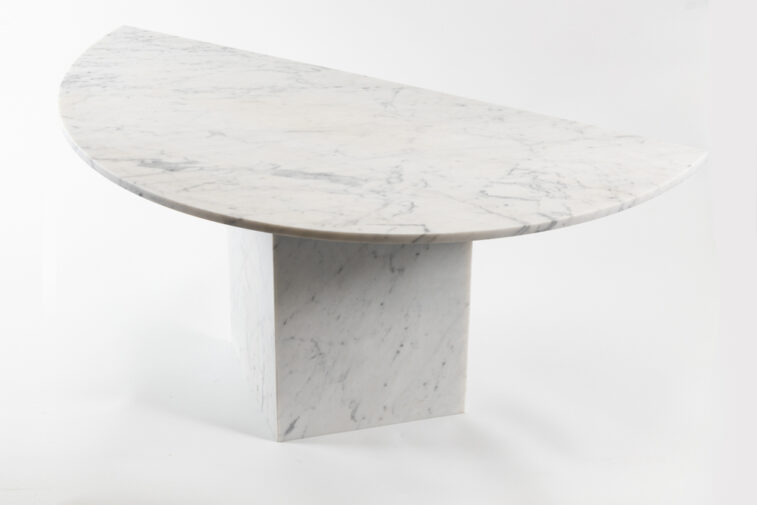 Bianco Carrara Marble Honed Coffee Table#5