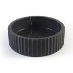 Fluted Nero Marquina Marble Honed Cylindrical Stone Basin 1402