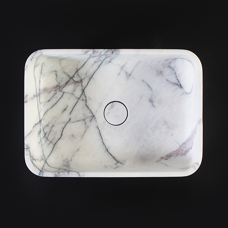 New York Marble Rectangular Honed Stone Basin 1416