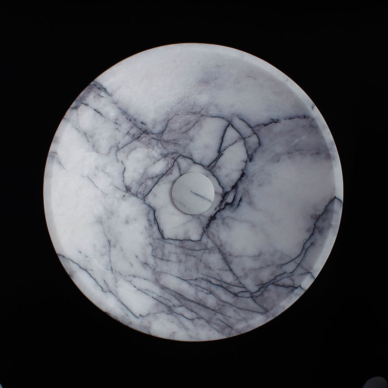 New York Marble Round Honed Stone Basin 1401