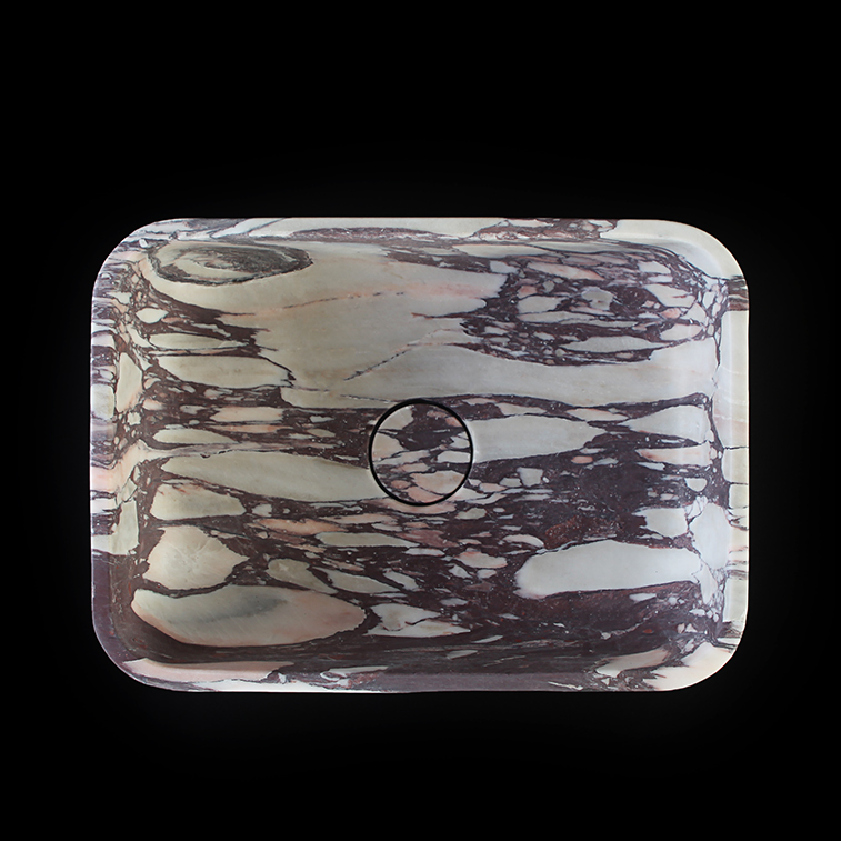 Calacatta Viola Marble Rectangular Honed Basin 1421